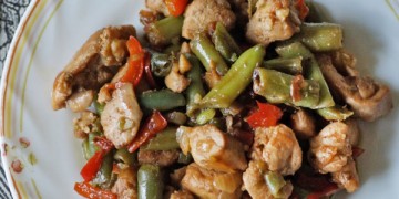 Куриная грудка с болгарским перцем и фасолью
