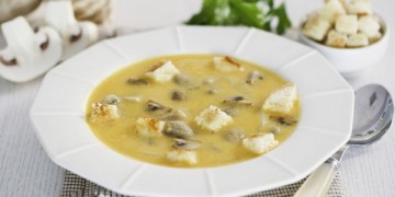 Суп с сыром и грибами